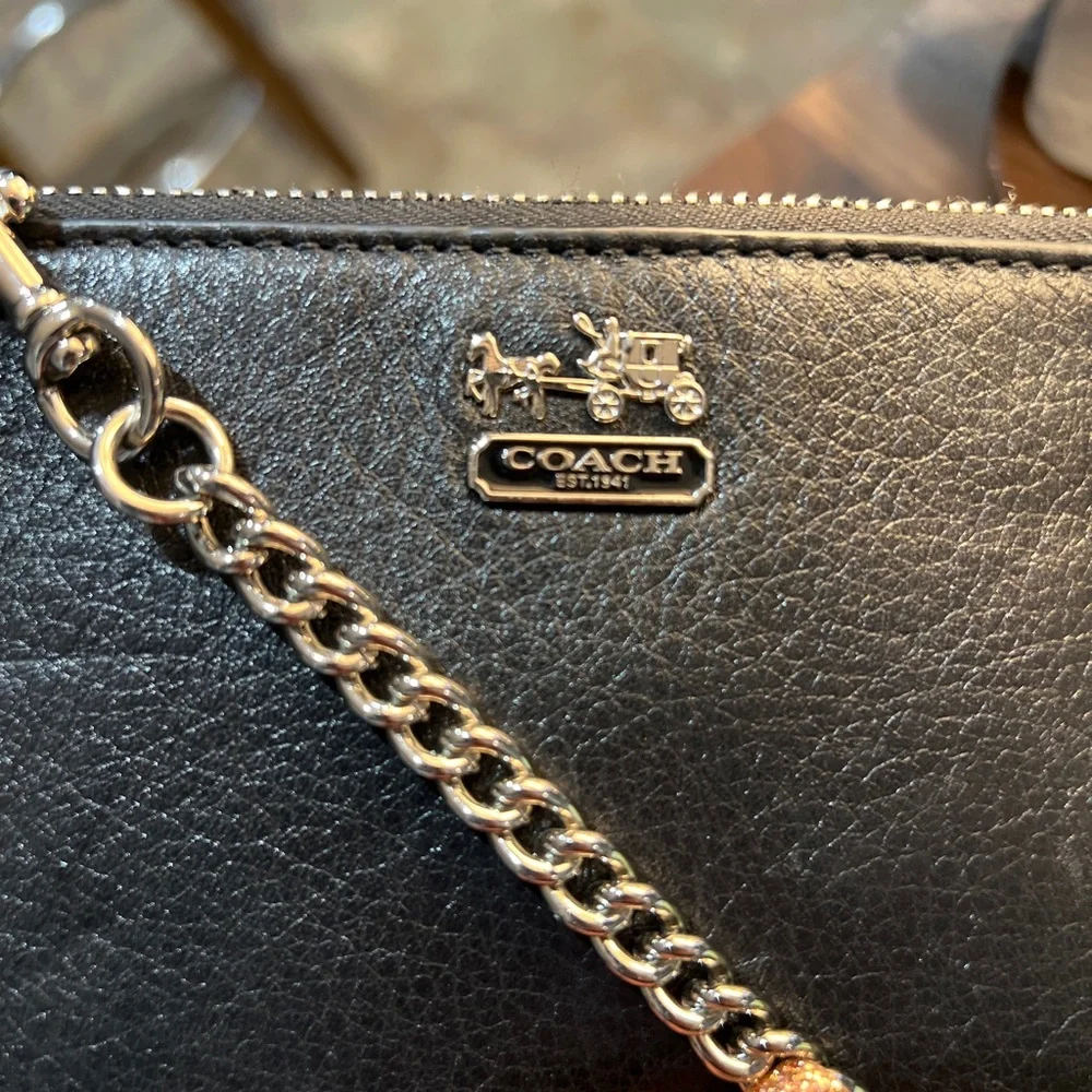 Coach Wristlet with Silver Hardware - Picture 1 of 5